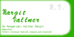 margit vallner business card